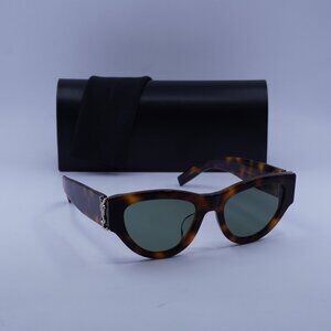 Saint Laurent SL M94/F 002 Cat Eye Sunglasses - Havana/Green